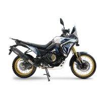 GPR exhaust compatible with Voge DS 800 Rally 2025-2026, Furore-X Titanio Nero, Racing slip-on exhausts including link pipe and removable db killer 