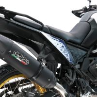GPR exhaust compatible with Voge DS 800 Rally 2025-2026, Furore-X Titanio Nero, Homologated legal slip-on exhaust including removable db killer and link pipe 