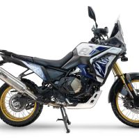 GPR exhaust compatible with Voge DS 800 Rally 2025-2026, Furore-X Acciaio Inox, Racing slip-on exhausts including link pipe and removable db killer 