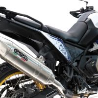 GPR exhaust compatible with Voge DS 800 Rally 2025-2026, Furore-X Acciaio Inox, Racing slip-on exhausts including link pipe and removable db killer 