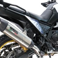 GPR exhaust compatible with Voge DS 800 Rally 2025-2026, Furore-X Titanio, Homologated legal slip-on exhaust including removable db killer and link pipe 