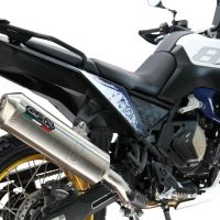 GPR exhaust compatible with Voge DS 800 Rally 2025-2026, Satinox , Homologated legal slip-on exhaust including removable db killer and link pipe 