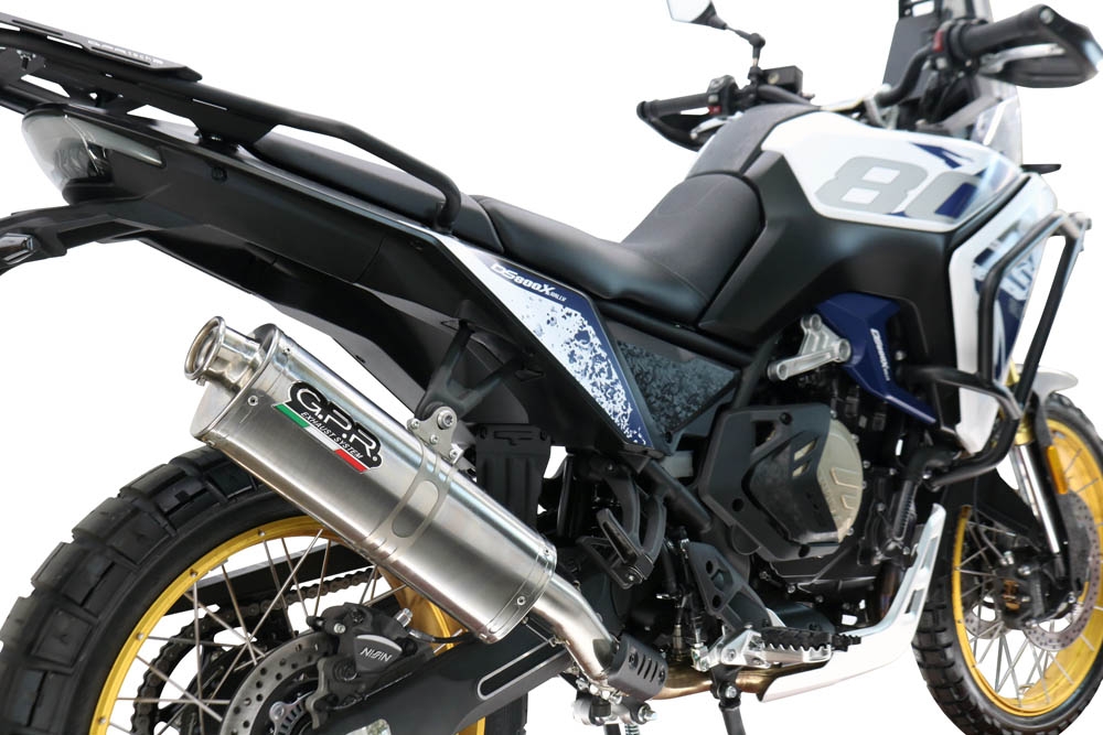 GPR exhaust compatible with Voge DS 800 Rally 2025-2026, Trioval, Homologated legal slip-on exhaust including removable db killer and link pipe 