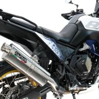 GPR exhaust compatible with Voge DS 800 Rally 2025-2026, Trioval, Homologated legal slip-on exhaust including removable db killer and link pipe 