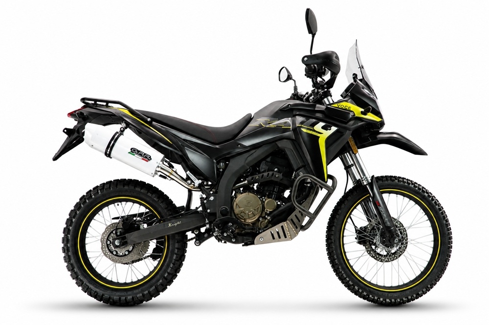 GPR exhaust compatible with Voge 300Rally 2025-2026, Albus Evo4, Homologated legal slip-on exhaust including removable db killer, link pipe and catalyst 
