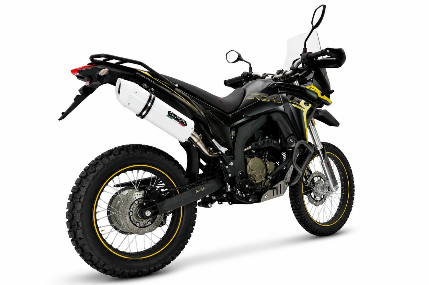GPR exhaust compatible with Voge 300Rally 2025-2026, Albus Evo4, Homologated legal slip-on exhaust including removable db killer, link pipe and catalyst 