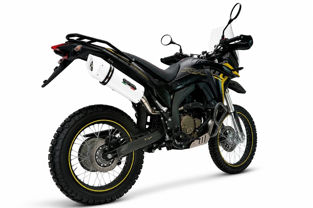 GPR exhaust compatible with Voge 300Rally 2025-2026, Albus Evo4, Homologated legal slip-on exhaust including removable db killer, link pipe and catalyst 