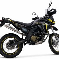 GPR exhaust compatible with Voge 300Rally 2025-2026, Deeptone Inox, Homologated legal slip-on exhaust including removable db killer, link pipe and catalyst 