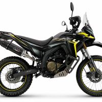 GPR exhaust compatible with Voge 300Rally 2025-2026, Furore Nero, Homologated legal slip-on exhaust including removable db killer, link pipe and catalyst 