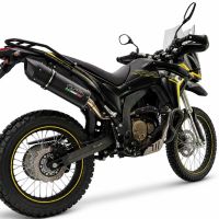 GPR exhaust compatible with Voge 300Rally 2025-2026, Furore Nero, Homologated legal slip-on exhaust including removable db killer, link pipe and catalyst 
