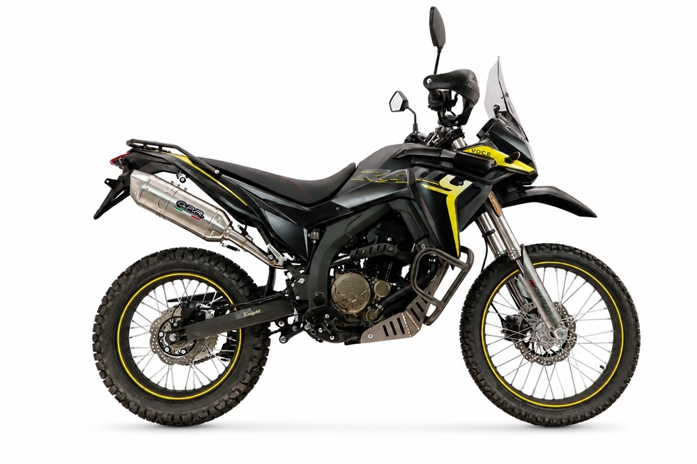 GPR exhaust compatible with Voge 300Rally 2025-2026, Furore-X Inox, Homologated legal slip-on exhaust including removable db killer, link pipe and catalyst 