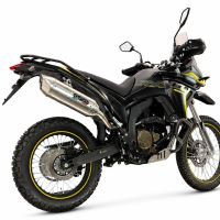 GPR exhaust compatible with Voge 300Rally 2025-2026, Furore-X Inox, Homologated legal slip-on exhaust including removable db killer, link pipe and catalyst 