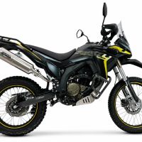 GPR exhaust compatible with Voge 300Rally 2025-2026, Satinox , Homologated legal slip-on exhaust including removable db killer, link pipe and catalyst 