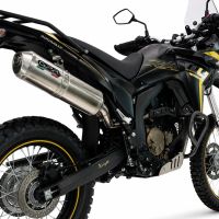 GPR exhaust compatible with Voge 300Rally 2025-2026, Satinox , Homologated legal slip-on exhaust including removable db killer, link pipe and catalyst 
