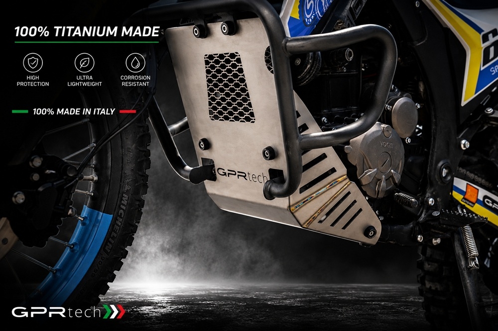 GPR TECH compatible with  Voge 300Rally 2022/2024 e5 GPR TECH Titanium Skid plate 