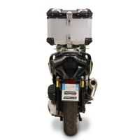 Top case GPR TECH compatible with  Voge SR 450 X 2026/2027 e5 plus GPR TECH Top case in aluminum, silver color, including roof rack and specific plate Capacity 26 LT.
