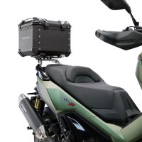 Top case GPR TECH compatible with  Voge SR 450 X 2026/2027 e5 plus GPR TECH Top case in aluminum, black color including, roof rack and specific plate Capacity 26 LT.