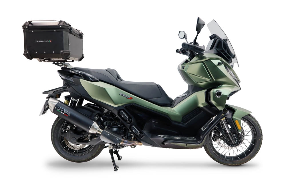 GPR exhaust compatible with Voge SR 450 X 2026-2027, Furore-X Scooter, Racing full system including manifold and removable db killer 