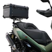 Top case GPR TECH compatible with  Voge SR 450 X 2026/2027 e5 plus GPR TECH Top case in aluminum, black color including, roof rack and specific plate Capacity 45 LT.