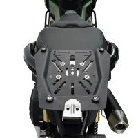 Top case GPR TECH compatible with  Voge SR 450 X 2026/2027 e5 plus GPR TECH Top case in aluminum, silver color, including roof rack and specific plate Capacity 45 LT.