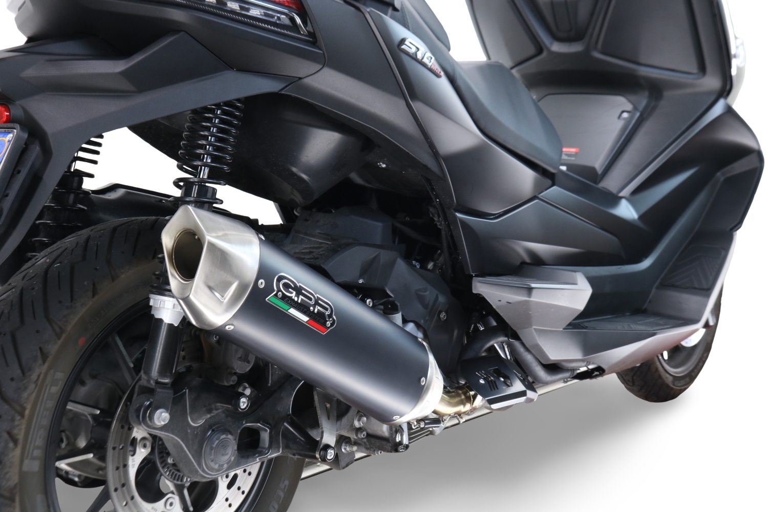 GPR exhaust compatible with  Bmw C400X / C400GT 2019-2020, Furore-X Scooter, Slip-on exhaust including removable db killer, link pipe and catalyst,  EPA-compliant 
