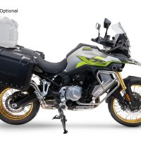 GPR TECH compatible with  Voge 900DSX 2024/2025 e5 GPR TECH Pair of side cases aluminum made with contoured right side, black color with specific pannier black holder Capacity 38 LT. + 32 LT.
