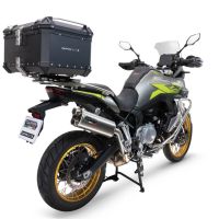 GPR TECH compatible with  Voge 900DSX 2024/2025 e5 GPR TECH Top case in aluminum, black color with specific plate included Capacity 45 LT.