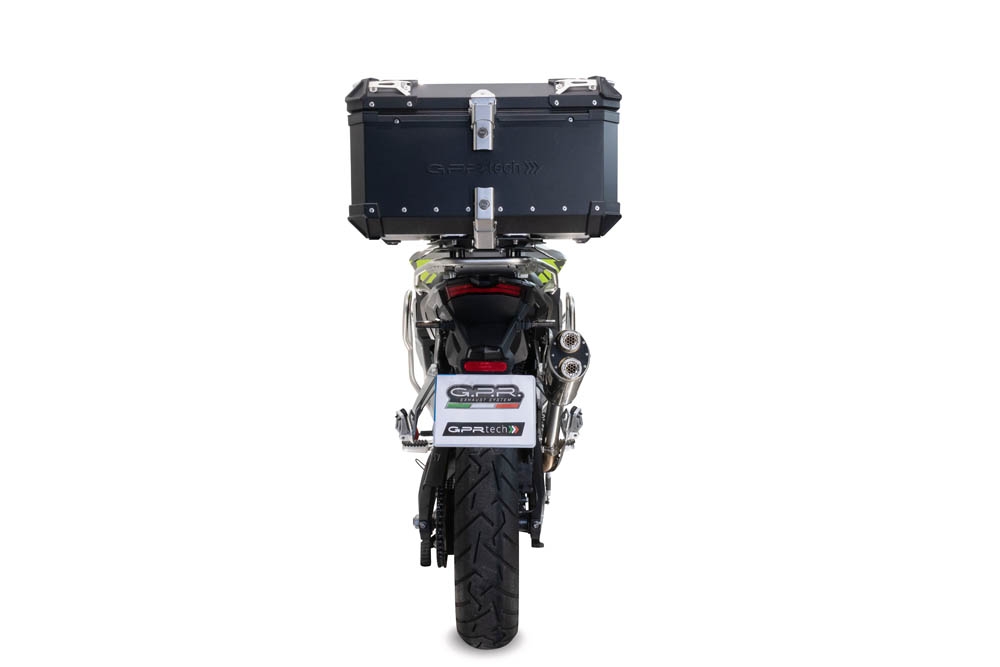 GPR TECH compatible with  Voge 900DSX 2024/2025 e5 GPR TECH Top case in aluminum, black color with specific plate included Capacity 55 LT.
