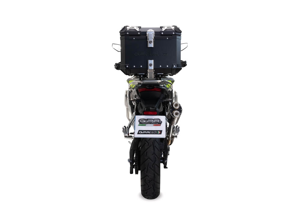 GPR TECH compatible with  Voge 900DSX 2024/2025 e5 GPR TECH Top case in aluminum, black color with specific plate included Capacity 35 LT.