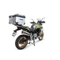 GPR TECH compatible with  Voge 900DSX 2024/2025 e5 GPR TECH Top case in aluminum, silver color with specific plate included Capacity 45 LT.