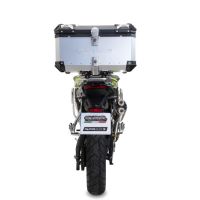 GPR TECH compatible with  Voge 900DSX 2024/2025 e5 GPR TECH Top case in aluminum, silver color with specific plate included Capacity 45 LT.