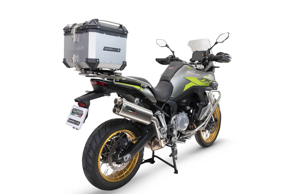 GPR TECH compatible with  Voge 900DSX 2024/2025 e5 GPR TECH Top case in aluminum, silver color with specific plate included Capacity 35 LT.