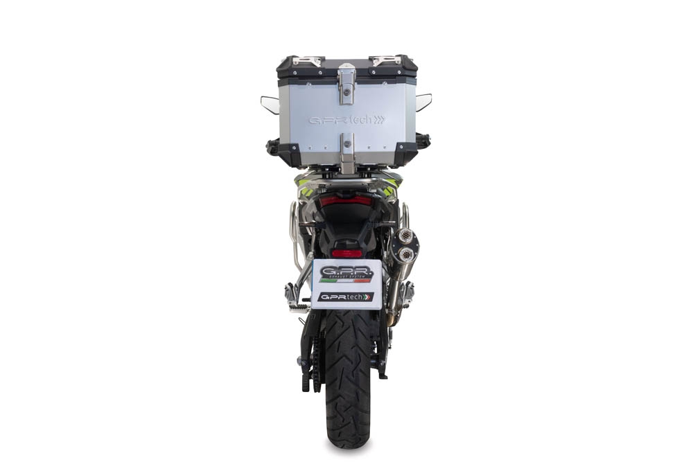 GPR TECH compatible with  Voge 900DSX 2024/2025 e5 GPR TECH Top case in aluminum, silver color with specific plate included Capacity 35 LT.