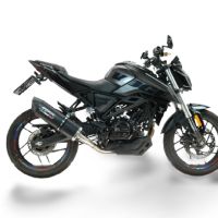 GPR exhaust compatible with Voge Brivido R125 2023-2024, Furore Evo4 Nero, Homologated legal full system exhaust, including removable db killer and catalyst 