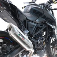 GPR exhaust compatible with Voge Brivido R125 2025-2026, Furore-X Inox, full system exhaust legal for UK and non-EU countries including removable db killer 