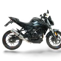 GPR exhaust compatible with Voge Brivido R125 2025-2026, M3 Black Titanium, Racing full system exhaust, including removable db killer 