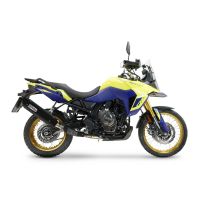 GPR exhaust compatible with Suzuki V-STROM DL 800 DE - SE 2023-2024, Furore-X Titanio Nero, Homologated legal slip-on exhaust including removable db killer and link pipe 