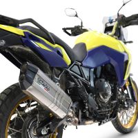 Exhaust compatible with Suzuki V-STROM 800DE - 800SE 2023-2025, Hyper Sonic Titanium, Slip-on exhaust including removable db killer and link pipe, EPA-compliant 