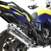 GPR exhaust compatible with Suzuki V-STROM DL 800 DE - SE 2023-2025, Trioval, Homologated legal slip-on exhaust including removable db killer and link pipe 