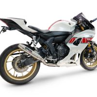 GPR exhaust compatible with Yamaha YZF R7 2021-2024, Deeptone Inox, Homologated legal full system exhaust, including removable db killer and catalyst 