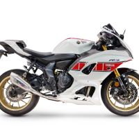 GPR exhaust compatible with Yamaha YZF R7 2021-2024, GP-Revo Titanium, Homologated legal full system exhaust, including removable db killer and catalyst 