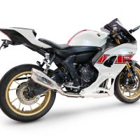 GPR exhaust compatible with Yamaha YZF R7 2021-2024, GP-Revo Titanium, Homologated legal full system exhaust, including removable db killer and catalyst 