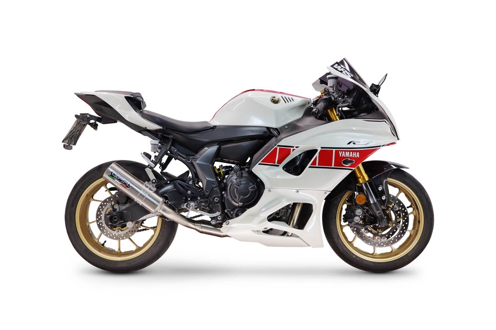 GPR exhaust compatible with Yamaha YZF R7 2021-2024, M3 Inox , full system exhaust legal for UK and non-EU countries including removable db killer 