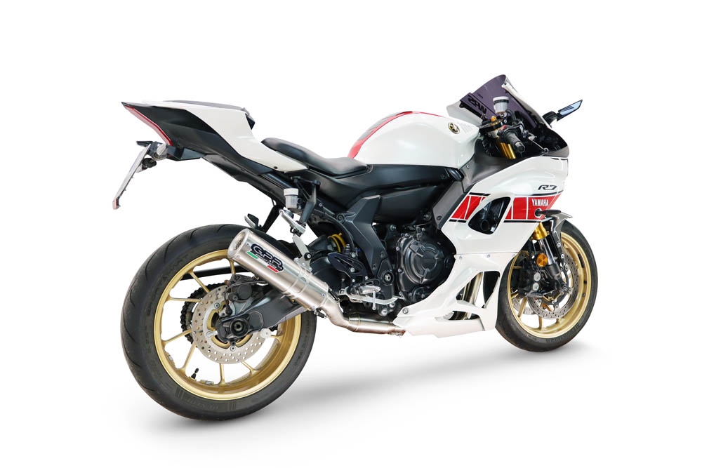 GPR exhaust compatible with Yamaha YZF R7 2021-2024, M3 Inox , full system exhaust legal for UK and non-EU countries including removable db killer 