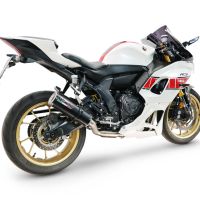 GPR exhaust compatible with Yamaha YZF R7 2021-2024, M3 Black Titanium, full system exhaust legal for UK and non-EU countries including removable db killer 