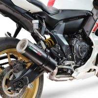 GPR exhaust compatible with Yamaha YZF R7 2021-2024, M3 Black Titanium, full system exhaust legal for UK and non-EU countries including removable db killer 