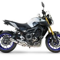 GPR exhaust compatible with Yamaha Mt-09 2014-2016, Deeptone Inox, Racing full system exhaust, including removable db killer 