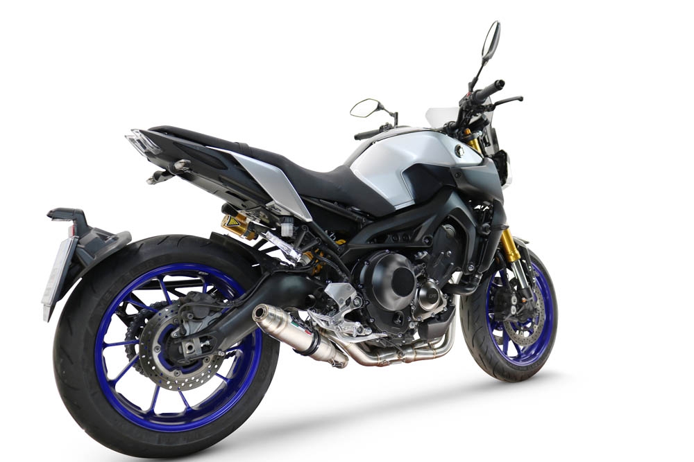 GPR exhaust compatible with Yamaha Mt-09 2014-2016, Deeptone Inox, Racing full system exhaust, including removable db killer 