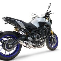 GPR exhaust compatible with Yamaha Mt-09 2014-2016, Deeptone Inox, Racing full system exhaust, including removable db killer 