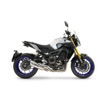 GPR exhaust compatible with Yamaha Mt-09 2014-2016, GP-Revo Titanium, Homologated silencer for noise including full line,db killer and catalyst compliant for inspection 